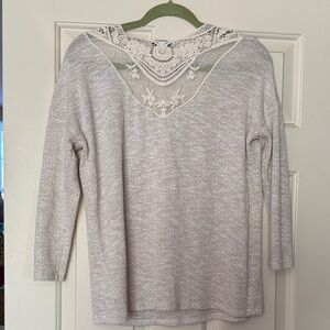 Lace-Back Sweater